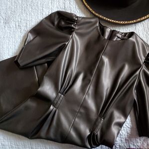 Back mini faux dress